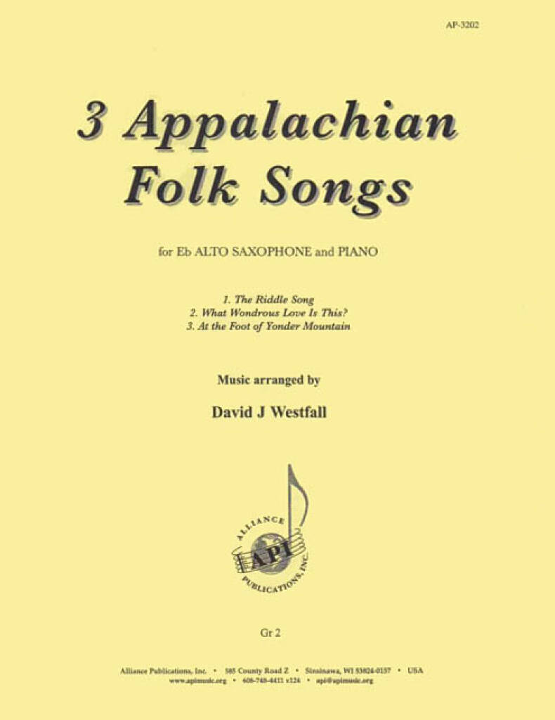 Three Appalachian Folk Songs - Eb Or F Solo -pno